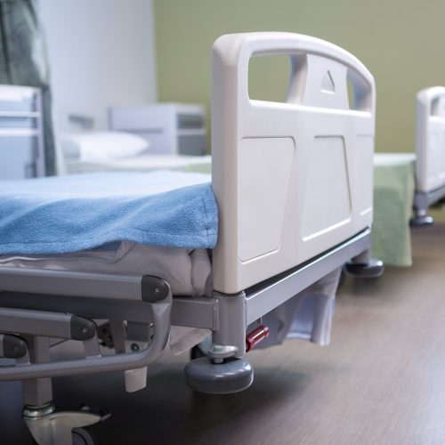 Empty beds in ward at hospital